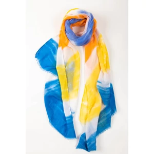 Kék,Narancssárga,Sárga És Fehér Színű Textil Kendő