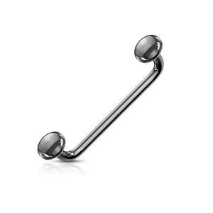 A &amp; ONE Fekete 316L Orvosi Acél Egyenes Szárú Surface Piercing