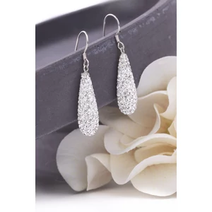Swarovski Kövekkel Díszített S925 Ezüst Lógós Fülbevaló