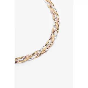 Arany-Rózsaarany-Ezüst Színű 5 Szálas S925 Ezüst Nyaklánc -45cm