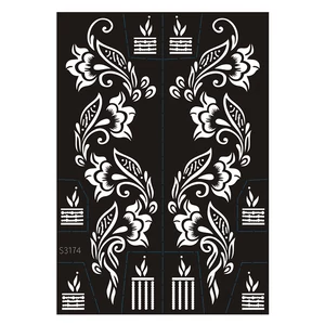 10 Darabos Henna Sablon Virágos És Leveles Motívumokkal