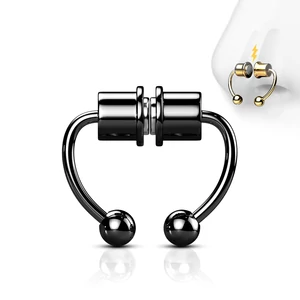 A &amp;amp; ONE Fekete 316L Orvosi Acél Mágneses Ál Septum Piercing