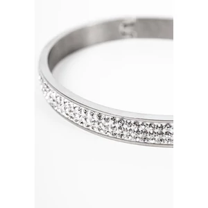 A &amp;amp; ONE Ezüst Színű Rozsdamentes Acélból Készült Swarovski Kövekkel Kirakott Karperec