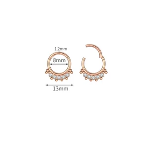 A &amp;amp; ONE Ezüst Színű 316L Karika Orr/Fül Piercing