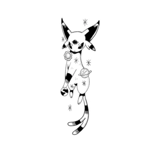 Növényi Alapú Tartós Matrica Tetoválás Pokemon-Sakura Szerű Mintával