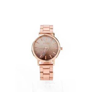 Rosegold Színű Női  Fémszíjas Karóra Csillogó Számlappal