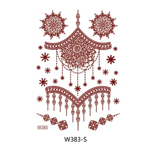 6 Darabos Henna Matrica Tetoválás Szett Keleti Motívumokkal