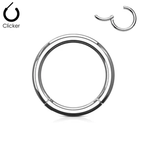 A &amp;amp; ONE Ezüst Színű Titánium Karika Piercing-8 mm