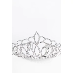 Ezüst Színű Csillogó Kövekkel Díszített Esküvői Tiara