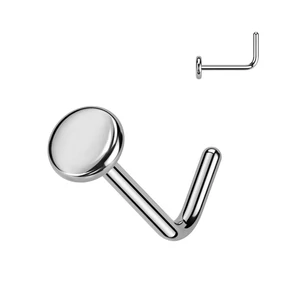 A &amp;amp; ONE Ezüst Színű Hajlított Titánium Orr piercing
