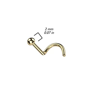 A &amp;amp; ONE Ezüst Színű Hajlított Titánium Orr piercing