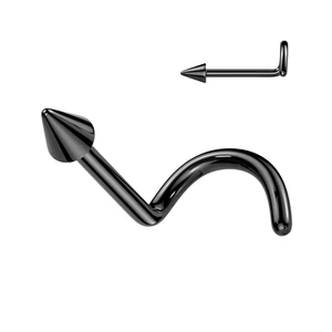 A &amp;amp; ONE Fekete Színű Titánium Orr piercing