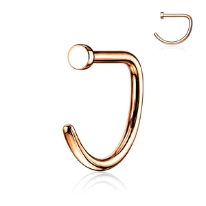 A & ONE Rózsaarany Színű Titánium Hajlított Orr piercing