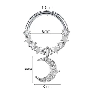 A & ONE Ezüst Rozsdamentes Acél Női Karika Piercing