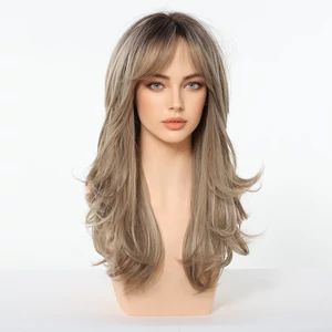 Melírozott Hamvas Szőke Hosszú Paróka - 56 cm