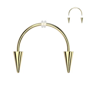 A &amp; ONE Arany Színű 316L Orvosi Acél Patkó Piercing