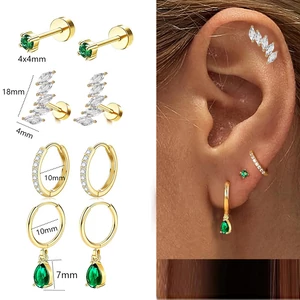 A &amp; ONE Arany Színű Orvosi Acél Piercing Szett - 8 db