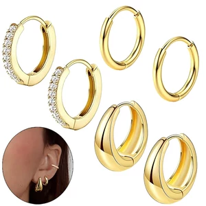 Arany Színű 316L Piercing Szett - 3 pár