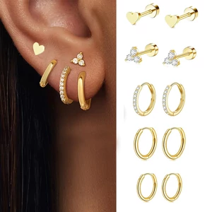 A &amp; ONE Arany Színű Orvosi Acél Piercing Szett - 10 db