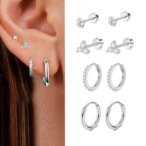 A &amp; ONE Ezüst Színű Orvosi Acél Piercing Szett - 8 db