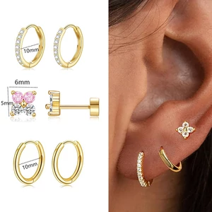 A &amp; ONE Arany Színű Orvosi Acél Piercing Szett - 6 db
