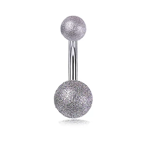 A & ONE Ezüst Színű Csillogó Orvosi Acélból Készült Köldök Piercing