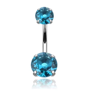 A & ONE Kék cirkónia kővel díszített piercing