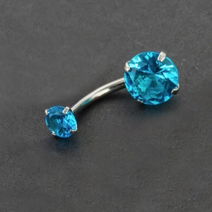 A & ONE Kék cirkónia kővel díszített piercing