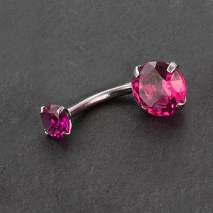 A & ONE A & ONE Rózsaszín cirkónia kővel díszített piercing