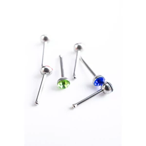 A & ONE Fehér Kristályos Orvosi Acélból Készült Orr Piercing
