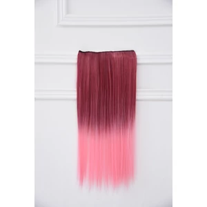 Rózsaszín Ombre Csatos Póthaj -- 60 cm