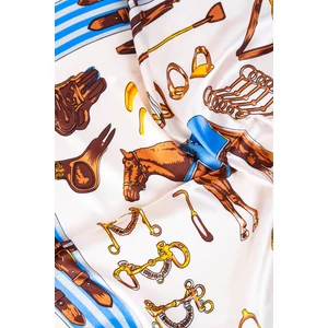 Lovas Selyem Hatású Textil Kendő