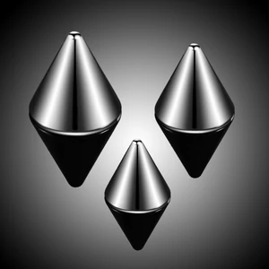 A & ONE 2 Darab Ezüst Színű Orvosi Acél Piercing Tüske 1,2 x 4 mm