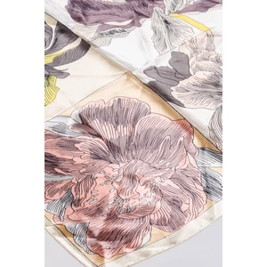 Virágmintás Selyem Hatású Textil Kendő