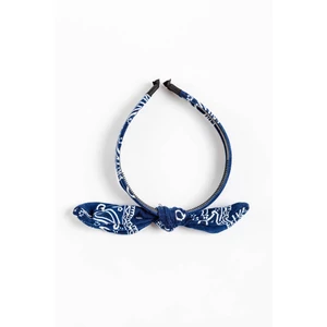 A & ONE Sötétkék Bandana Mintás Hajpánt Masnival