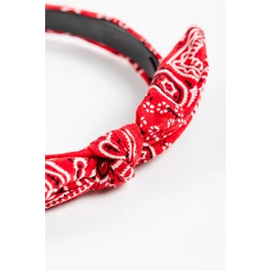 A & ONE Piros Bandana Mintás Hajpánt Masnival