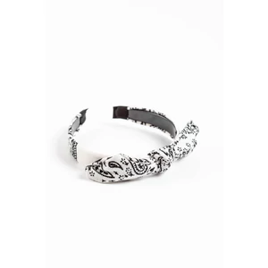 A & ONE Fehér Bandana Mintás Hajpánt Masnival