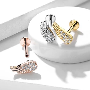 A & ONE 14 Karátos Arannyal Bevont Arany Színű Angyalszárny Alakú Piercing
