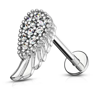 A & ONE 14 Karátos Arannyal Bevont Ezüst Színű Angyalszárny Alakú Piercing