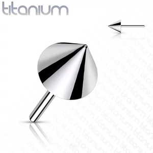 A & ONE Ezüst Színű Titánium Hegyes Piercing 3 x 3 mm