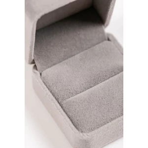 Szürke Színű Plüss Anyagú Ékszertartó Ajándékdoboz