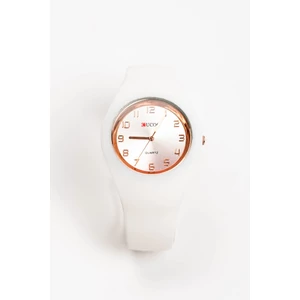 A&ONE Fehér Színű Csiszolt Számlapos Szilikon Karóra