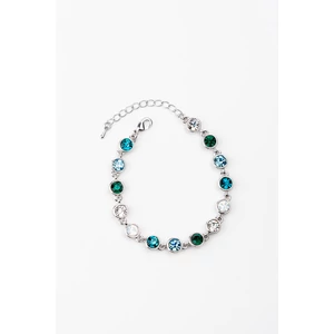 A & ONE Zöld Swarovski® Köves Nikkelmentes Fémből Készült Női Karkötő És Fülbevaló Szett