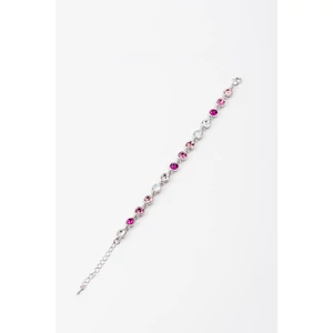 A & ONE Rózsaszín Swarovski® Köves Nikkelmentes Fémből Készült Női Karkötő