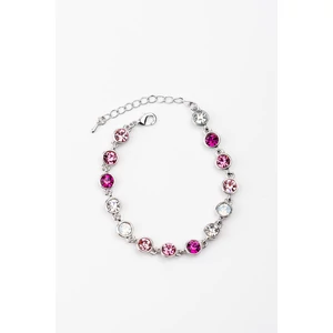 A & ONE Rózsaszín Swarovski® Köves Nikkelmentes Fémből Készült Női Karkötő