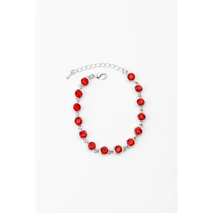 A & ONE Piros Swarovski® Köves Nikkelmentes Fémből Készült Női Karkötő És Fülbevaló Szett