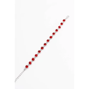 A & ONE Piros Swarovski® Köves Nikkelmentes Fémből Készült Női Karkötő