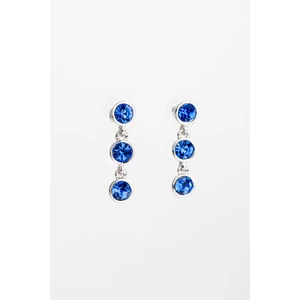 A & ONE Kék Swarovski® Köves Nikkelmentes Fémből Készült Női Lógós Fülbevaló
