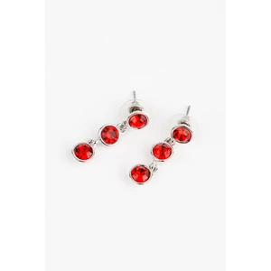 A & ONE Piros Swarovski® Köves Nikkelmentes Fémből Készült Női Lógós Fülbevaló