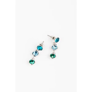 A & ONE Zöld Swarovski® Köves Nikkelmentes Fémből Készült Női Lógós Fülbevaló